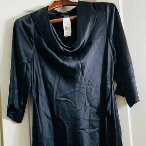 NEW Natori Silk Top | Black Cowl Neck | Minimalist Luxe Eveningwear